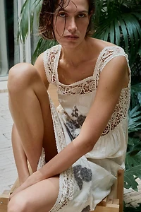JACQUARD DRESS WITH BEADED EMBROIDERY