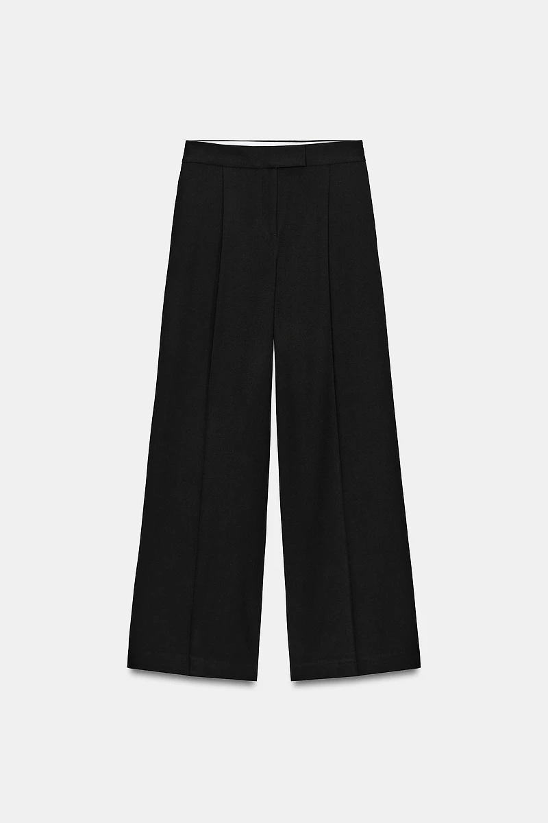 PLEATED WIDE LEG PANTS