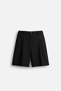 PLEATED RELAXED FIT SHORTS