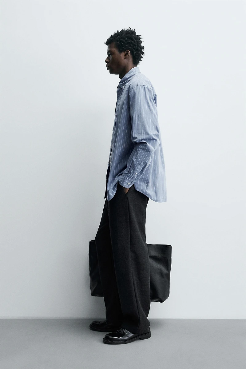 TEXTURED STRIPED SHIRT