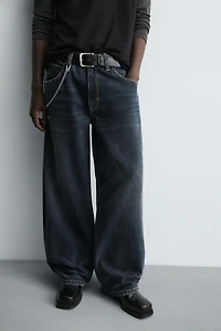 WASHED BALLOON FIT JEANS
