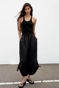 ADJUSTABLE HEM CULOTTE PANTS