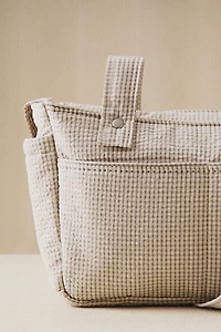 GINGHAM CHECK CLOTH DIAPER BAG