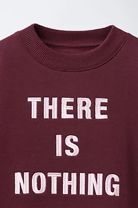 EMBROIDERED TEXT SWEATSHIRT