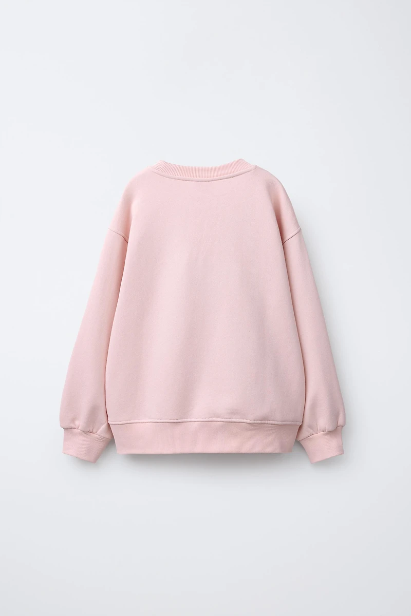 RAISED FLORAL SWEATSHIRT