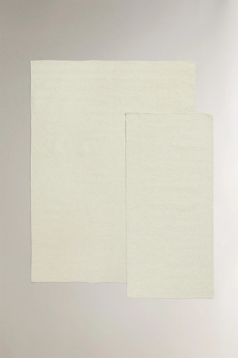 HERRINGBONE WOOL AREA RUG