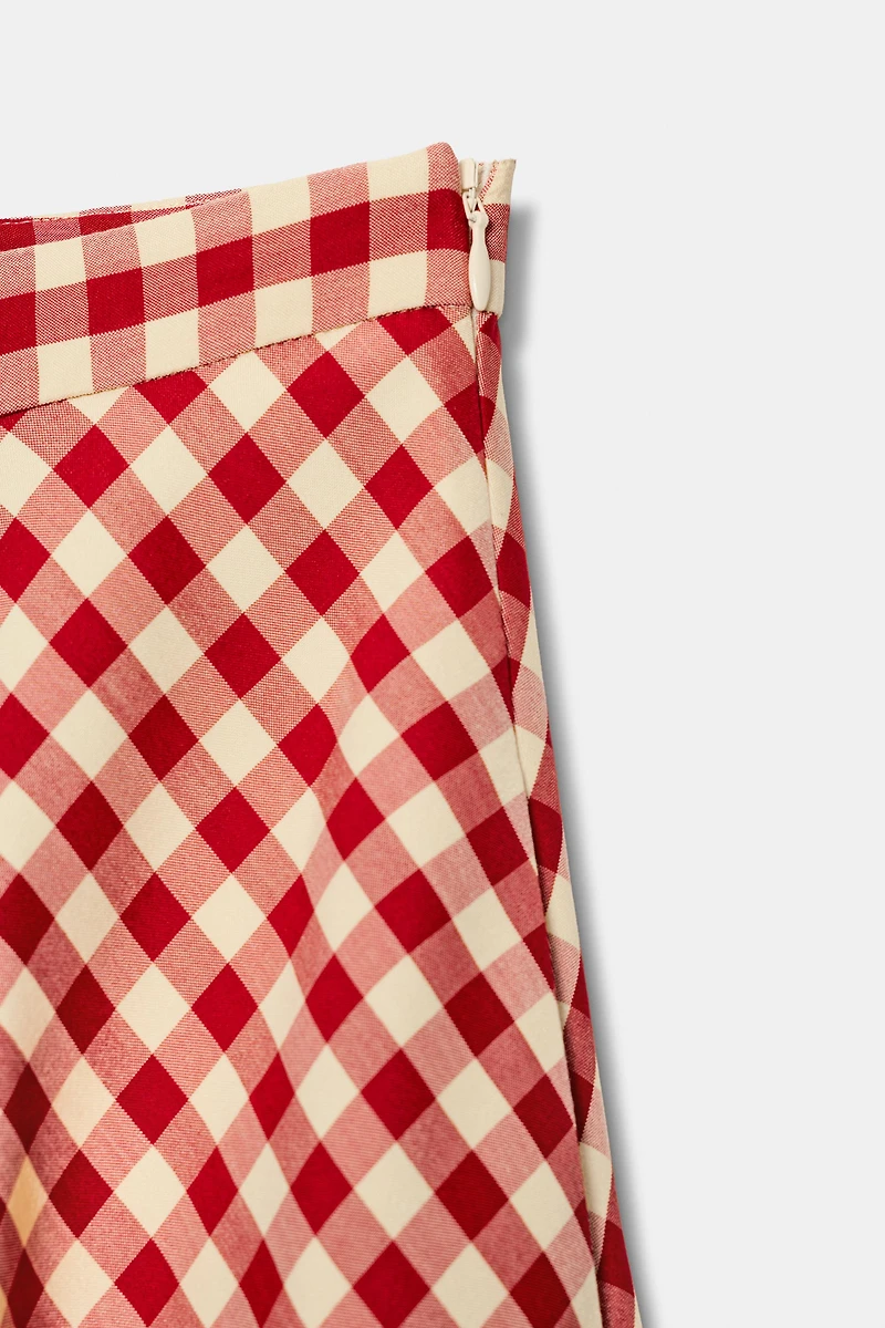 ZW COLLECTION PLAID CAPE SKIRT