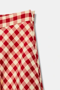ZW COLLECTION PLAID CAPE SKIRT