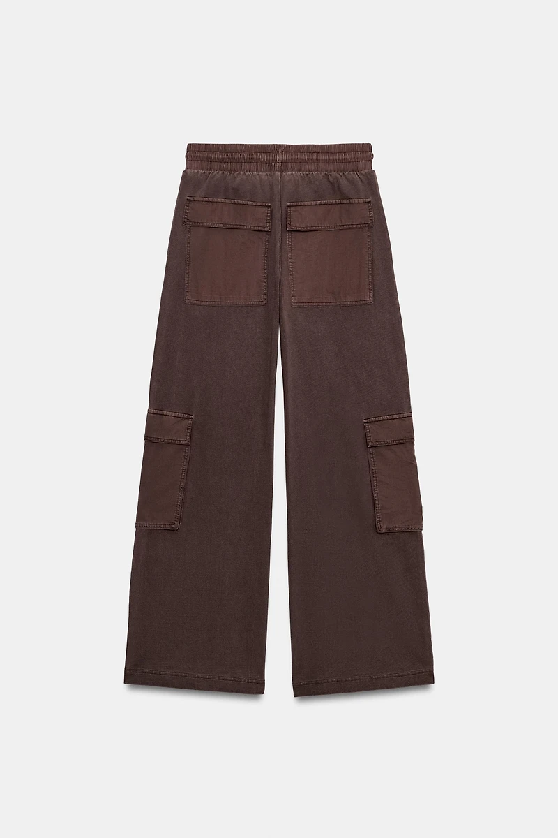 WASHED EFFECT CARGO PANTS