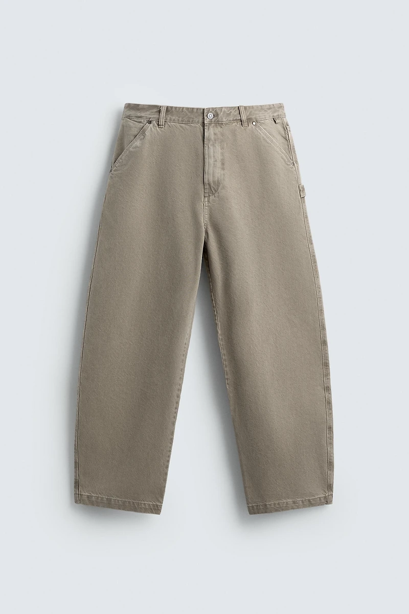 WASHED BALLOON FIT PANTS