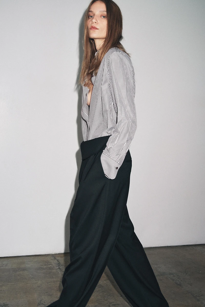 FLOWY STRIPED SHIRT ZW COLLECTION