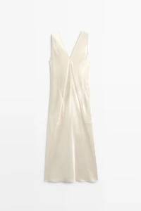 Satin flowing midi dress - STUDIO