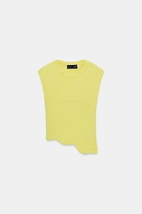 ASYMMETRIC RIB KNIT TOP