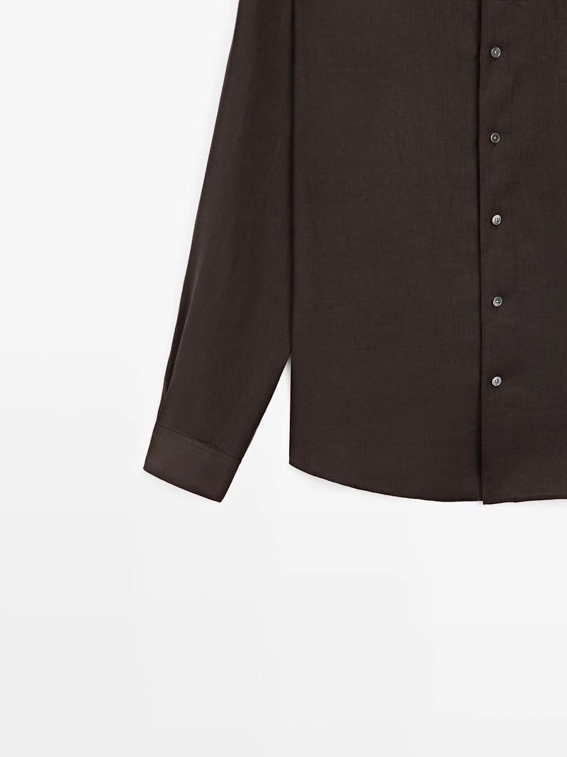 Extra fine regular fit linen shirt