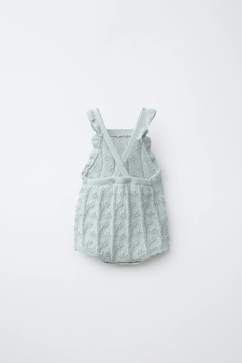 LINEN BLEND KNIT ROMPER