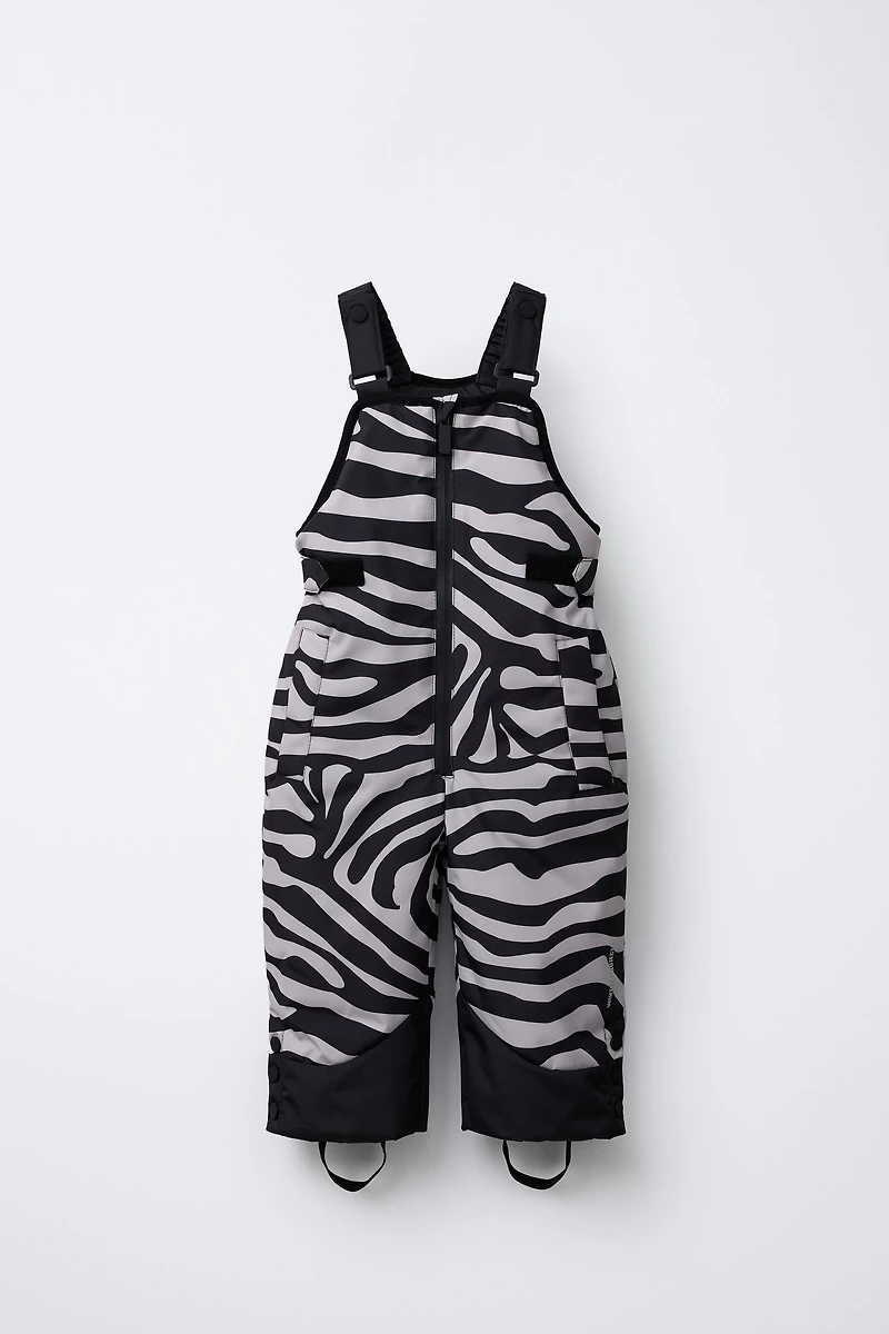 ZEBRA PRINT WATER RESISTANT AND WINDPROOF OVERALLS