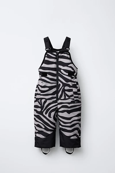 ZEBRA PRINT WATER RESISTANT AND WINDPROOF OVERALLS