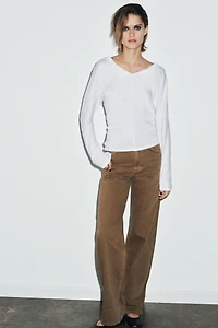 COTTON V-NECK T-SHIRT