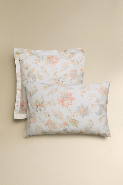 FLORAL PRINT SATEEN PILLOWCASE