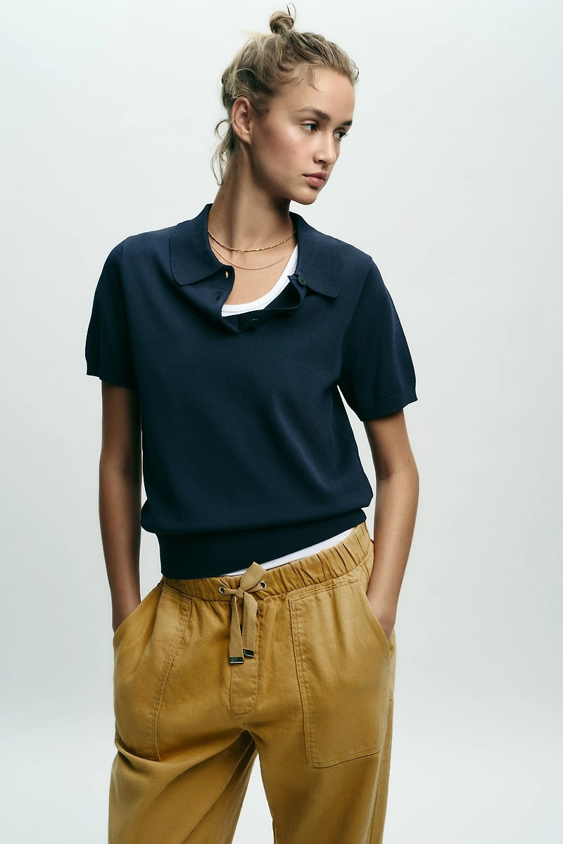 PANTALON DE JOGGING BAS AVEC BOUTON