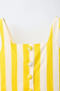 STRIPED BUTTON TOP