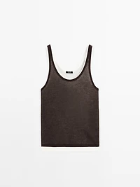 100% cotton double-strap top