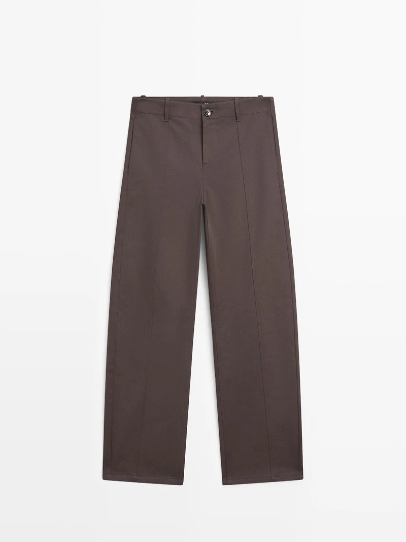 Pantalon carrot fit mid-rise