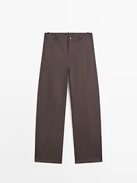 Pantalon carrot fit mid-rise