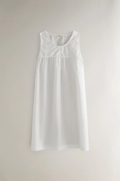 CHEMISE DE NUIT COTON BRODÉE