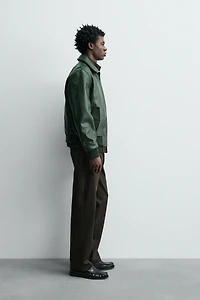 BLOUSON BOMBER EN CUIR