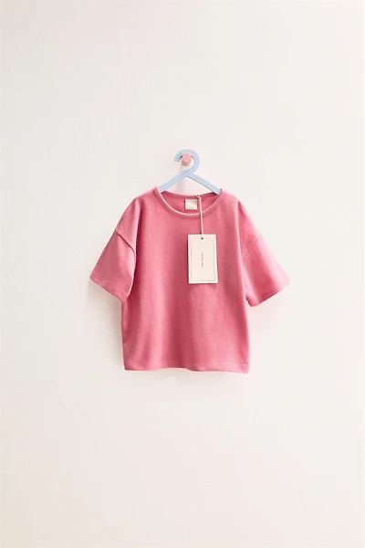 ZARA TIMELESS - PLAIN COTTON LINEN T-SHIRT