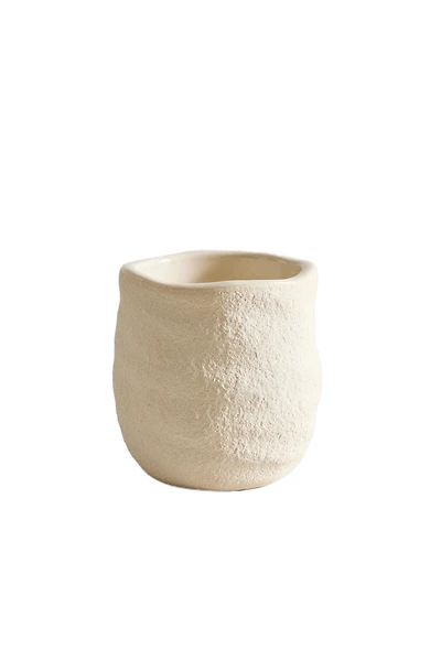 TEXTURED CERAMIC TOOTHBRUSH TUMBLER