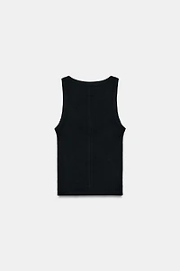 RIBBED SLEEVELESS TOP