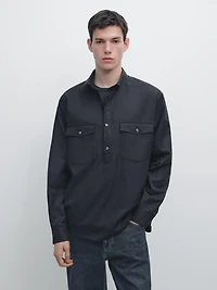 Cotton shirt with pockets