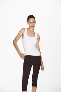 T-SHIRT EN POLYAMIDE À BRETELLES LARGES