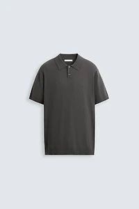 RIB KNIT POLO SHIRT