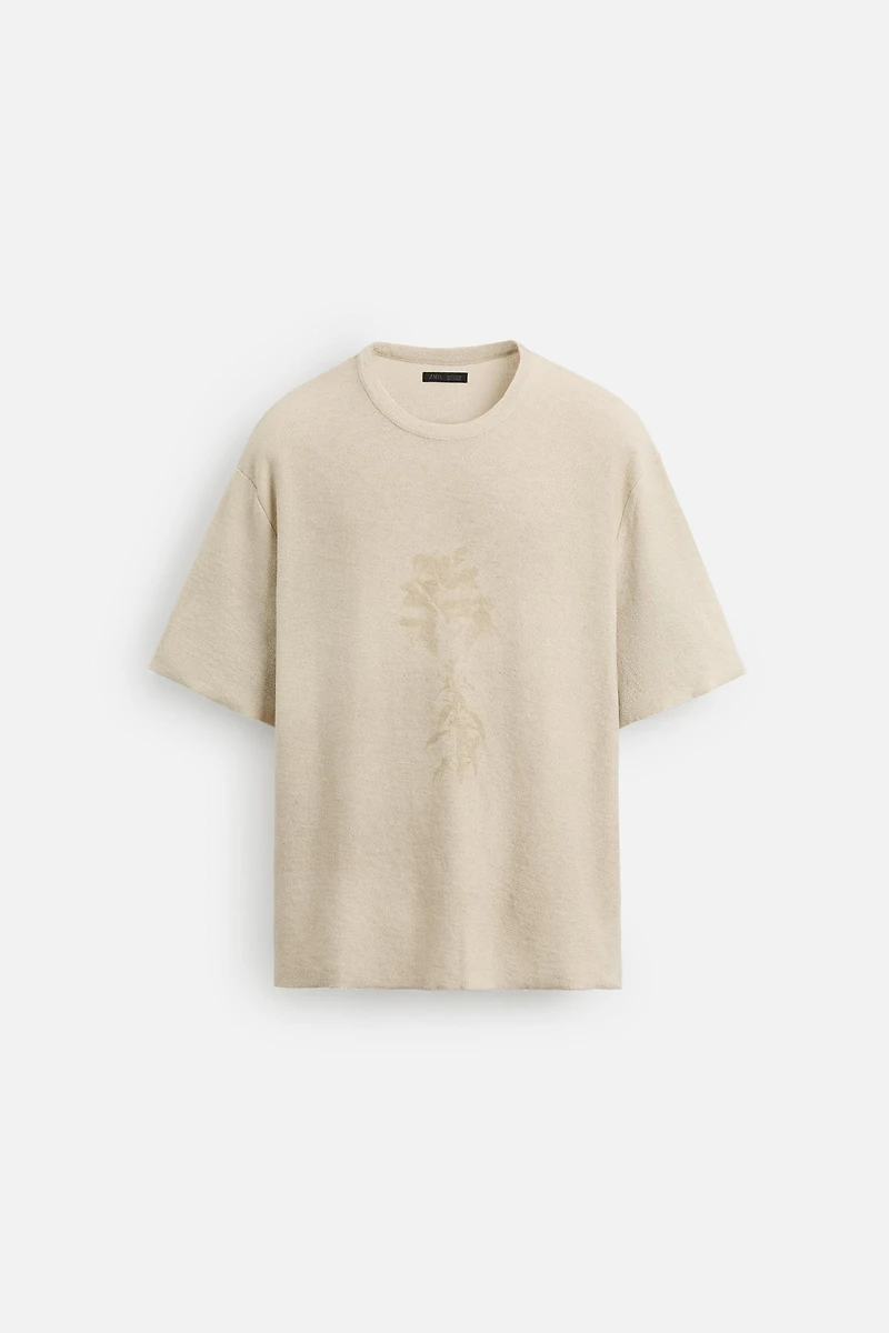 SPRAY PRINT KNIT T-SHIRT
