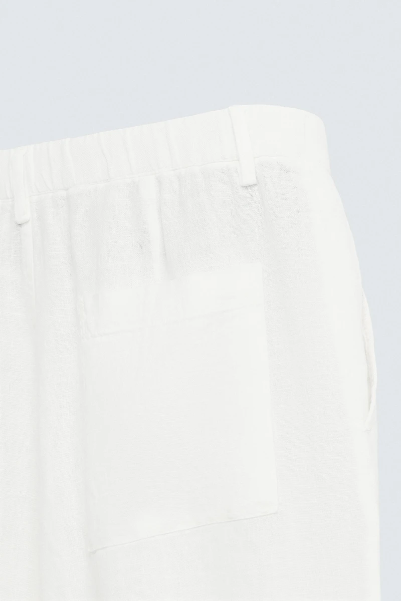 RELAXED FIT 100% LINEN PANTS