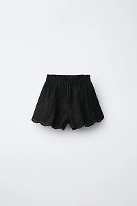 SWISS EMBROIDERED SHORTS