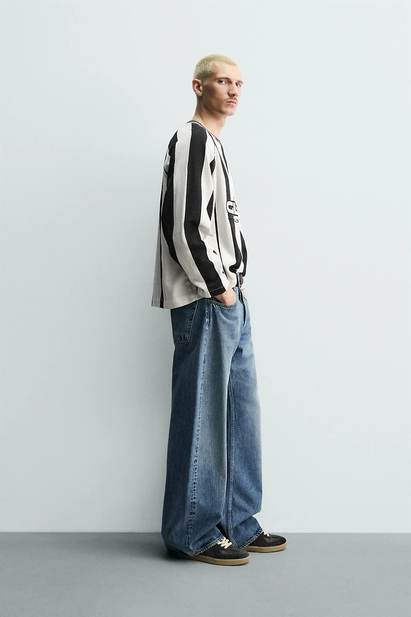JACQUARD STRIPED TEXTURED T-SHIRT