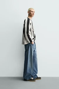 JACQUARD STRIPED TEXTURED T-SHIRT