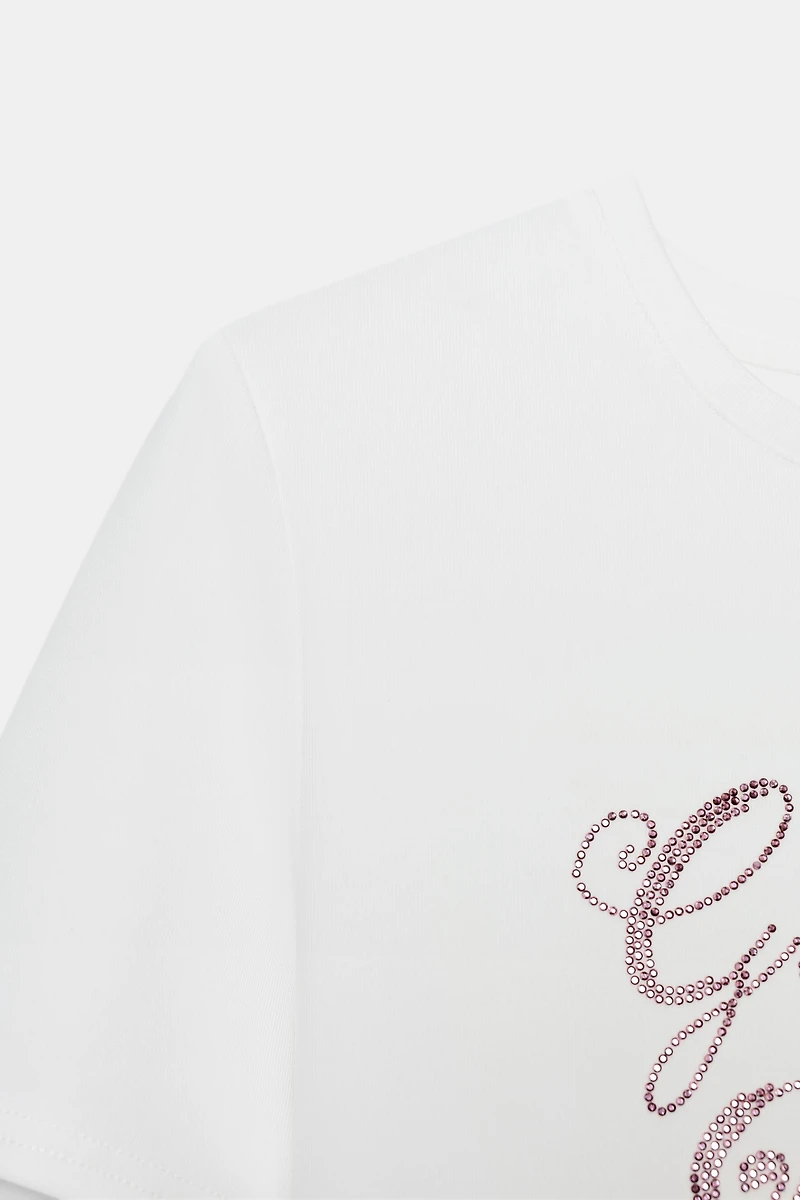 T-SHIRT INSCRIPTION STRASS