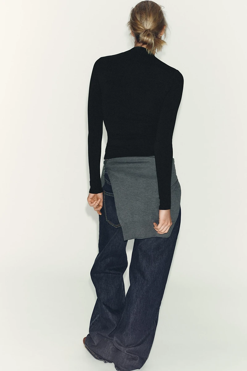 RIB LONG SLEEVE T-SHIRT