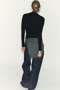 RIB LONG SLEEVE T-SHIRT