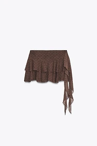 JUPE-CULOTTE À VOLANTS