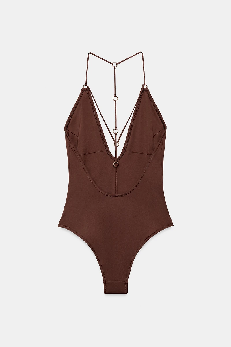 PLAIN EYELET SWIMSUIT