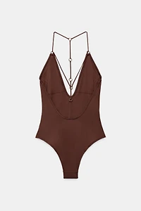 PLAIN EYELET SWIMSUIT