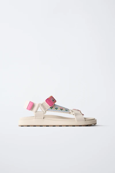 BEADED TECHNICAL SANDALS