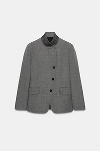 TAILORED PLAID BLAZER ZW COLLECTION