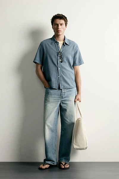 COTTON LINEN BLEND REGULAR FIT SHIRT